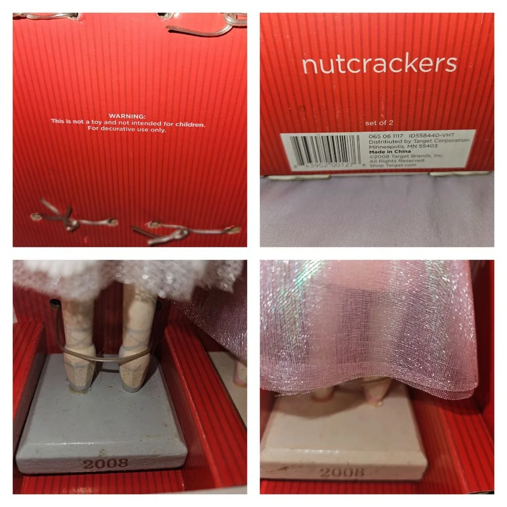 Limited Edition Target 2008 Ballerina FAIRIES Pink Blue Nutcrackers Rare New